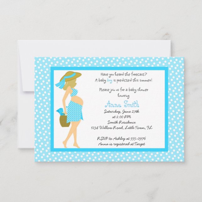 It's a Boy Summer Baby Shower Invitation (Front)