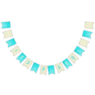 It's a Boy Teal and Tan Baby Shower Bunting