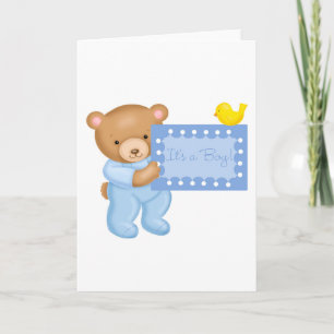 It's a boy - teddy bear announcement
