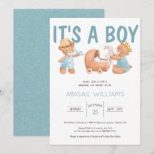 It's a Boy Teddy Bear Baby Shower