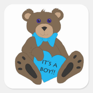 Baby Boy Teddy Bear Stickers Zazzle AU