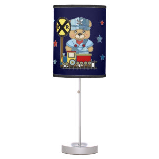 It's a Boy Teddy Bear Train Table Lamps