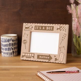 Its a Boy Transportation Etched Frames