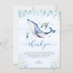 It's a Boy Under the Sea Baby Shower Thank You Card
