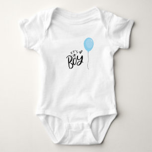 It's A Boy with Blue Balloon Baby Bodysuit