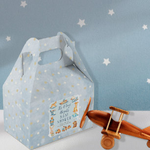 It's A Boy Wooden   Stuffed Toys Baby Shower Favour Box