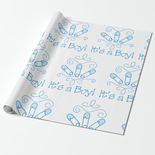 Its A Boy Wrapping Paper (Unrolled)