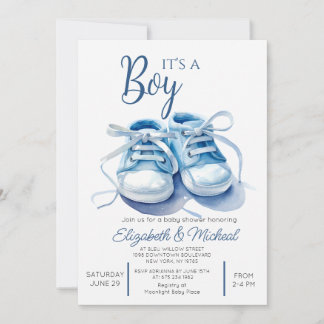 Its A Boys Theme Baby Shower Invitation
