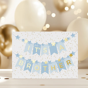 It's A Brother Baby Congratulations Foil Card