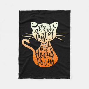 Its A Bunch Of Hocus Pocus Halloween Black Cat Fleece Blanket