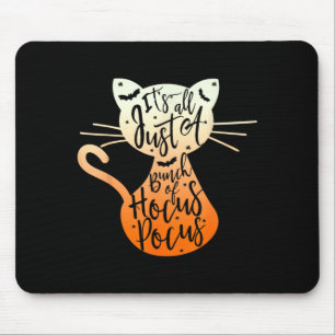 Its A Bunch Of Hocus Pocus Halloween Black Cat Mouse Pad