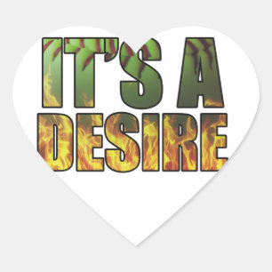 It's A Burning Desire Fastpitch Softball Heart Sticker