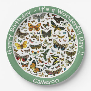 It's a Butterfly Birthday, Collage Items for Party Paper Plate