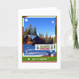 "It's a Cabin Christmas Note Card" Holiday Card