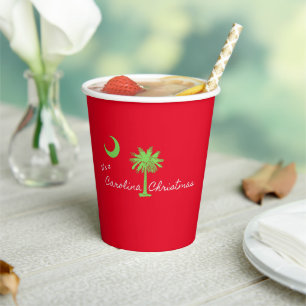 It's A Carolina Christmas South Carolina Holiday Paper Cups