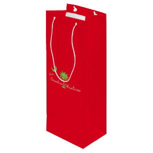 It's A Carolina Christmas South Carolina Holiday  Wine Gift Bag