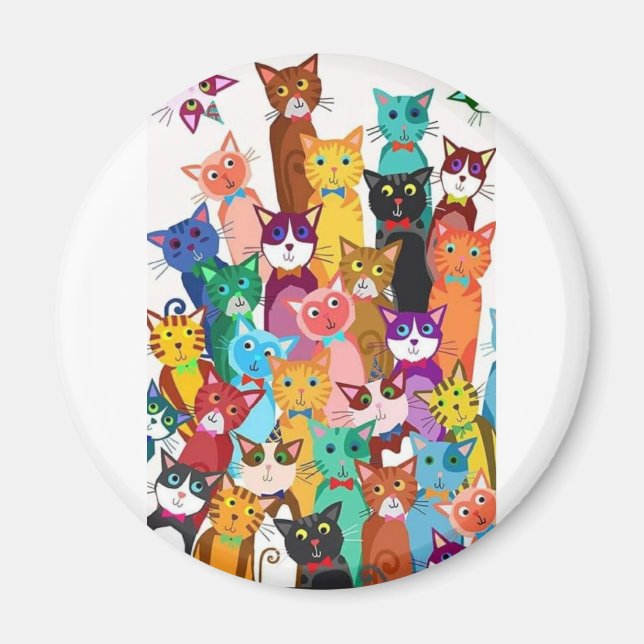 It's a Cat's World Refrigerator Magnet (Front)