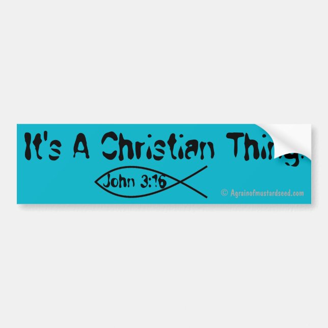 It's A Christian Thing Bumper Sticker (Front)