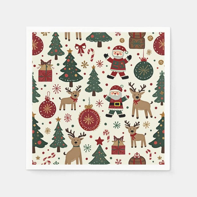 It's a Christmas napkin. Napkin (Front)