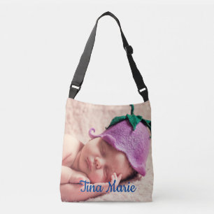 It's a Colourful Baby Shower Dark Personalised Crossbody Bag
