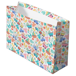 It's a Colourful Baby Shower Light Large Gift Bag