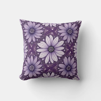 It's a cushion with a bright floral pattern on a p