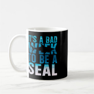 Its A D Week To Be A Seal Shark Lover Ocean Animal Coffee Mug