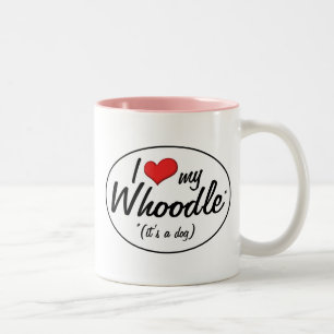 It's a Dog! I Love My Whoodle Two-Tone Coffee Mug
