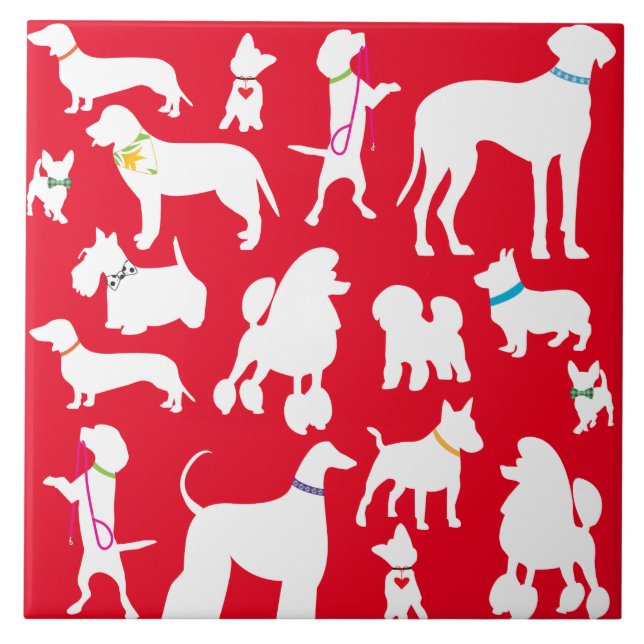 It's A Dogs Life Ceramic Tile (Front)