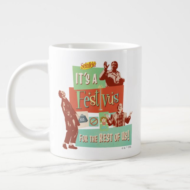 It's a Festivus for the Rest of Us Large Coffee Mug (Left)