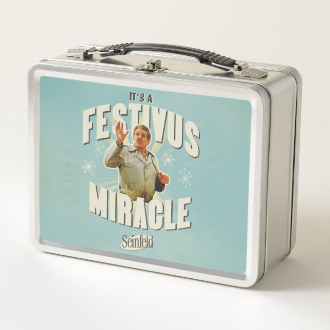 It's a Festivus Miracle Metal Lunch Box (Front)