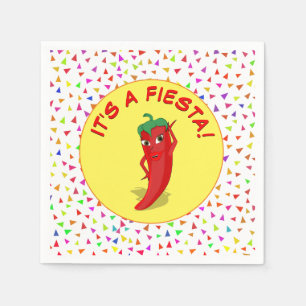It's A Fiesta With Confetti Pattern Napkin