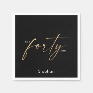 its a forty thing 40th birthday elegant stylish napkin