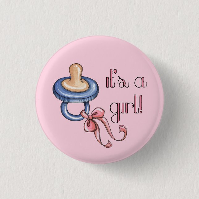 It's a Girl! 3 Cm Round Badge (Front)