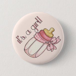 It's a Girl 6 Cm Round Badge