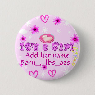 It's a Girl_ 6 Cm Round Badge