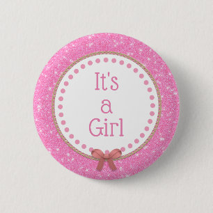 It's a Girl 6 Cm Round Badge