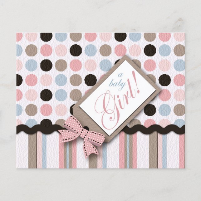 It's a Girl! Advice Card (Front)