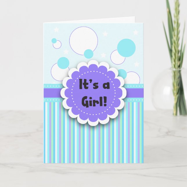 It's a Girl! Announcement (Front)