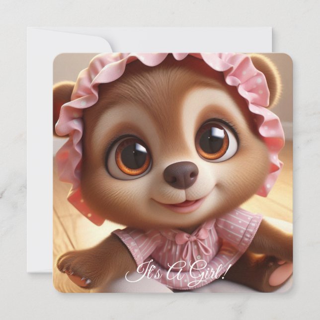 It's A Girl! Announcement (Front)