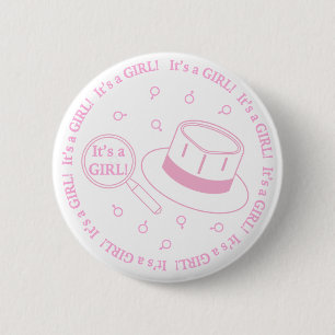 It's a Girl! announcement 6 Cm Round Badge