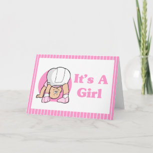 Its A Girl Announcement Card
