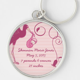 It's a Girl Announcement Keychain