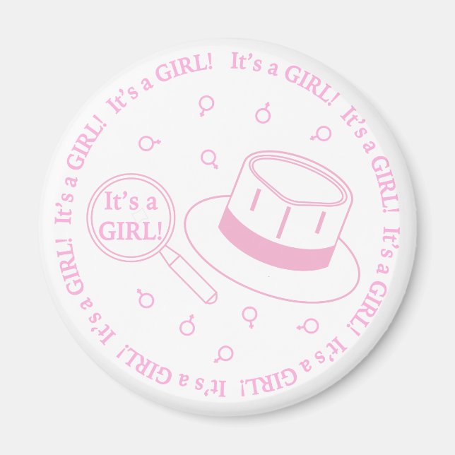 It's a Girl! announcement Magnet (Front)