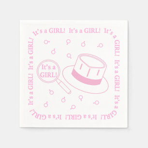It's a Girl! announcement Napkin