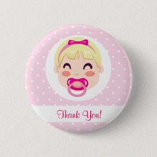 It's a Girl Baby Girl Design 6 Cm Round Badge