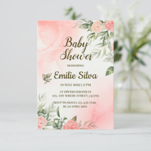 It's a Girl Baby Girl Pink Baby Shower Invitation