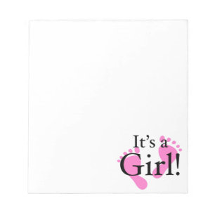 Its a Girl - Baby, Newborn, Baby Shower Notepad
