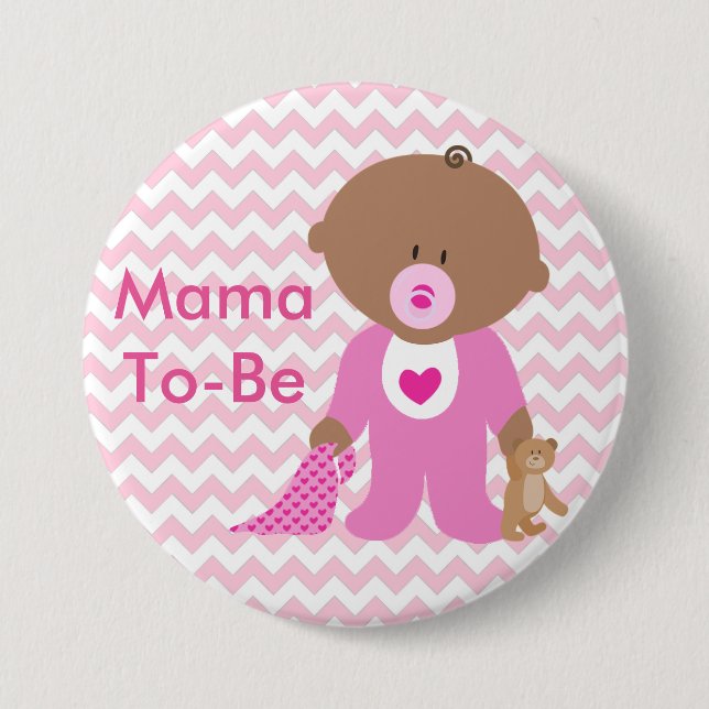 "It's a Girl" Baby Shower Button (Front)