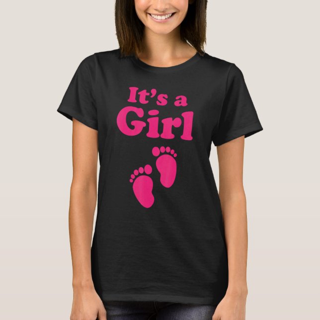 It's A Girl Baby Shower Gender Reveal Party Team G T-Shirt (Front)